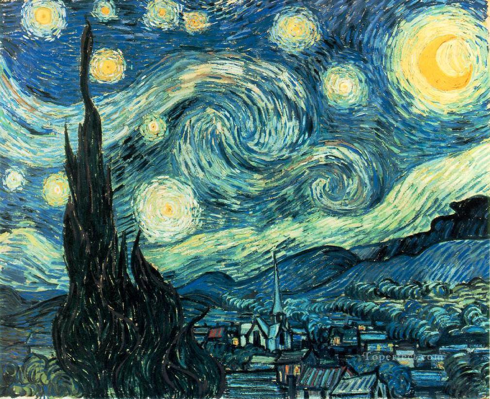 van Gogh La noche estrellada 2 Pintura al óleo